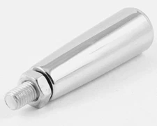 Silver Tone Metal 8mm Thread Revolving Grip For Lathe CNC Milling Machine Parts