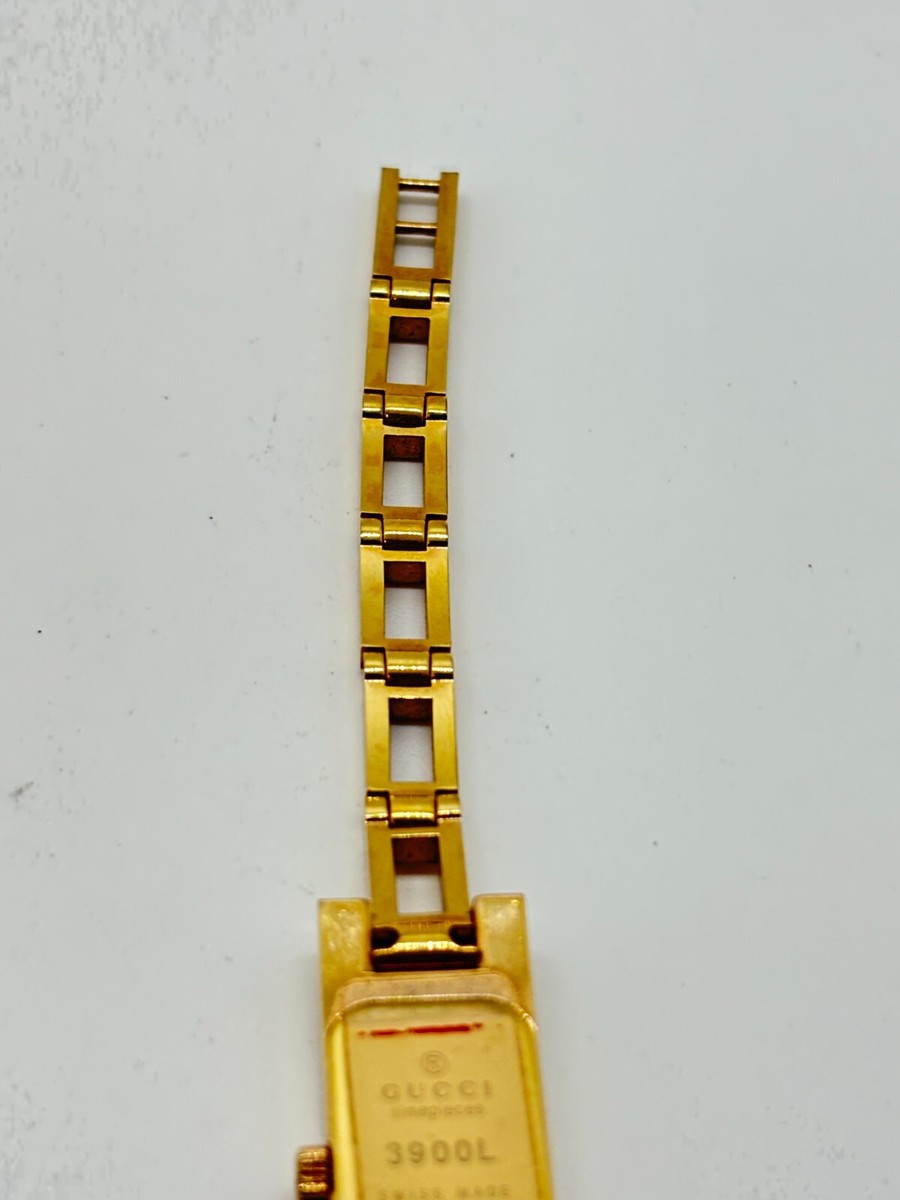 美品 3900L GUCCI グッチ ゴールドカラー スクエア レディース GUCCI グッチ 3900L スクエアフェイス 腕時計 GP/GP レディース