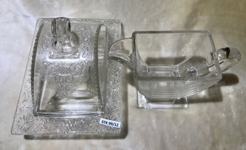 Antique EAPG Riverside Glass Works Jersey Lily Covered Compote & Creamer ca.1883 - Picture 12 of 12