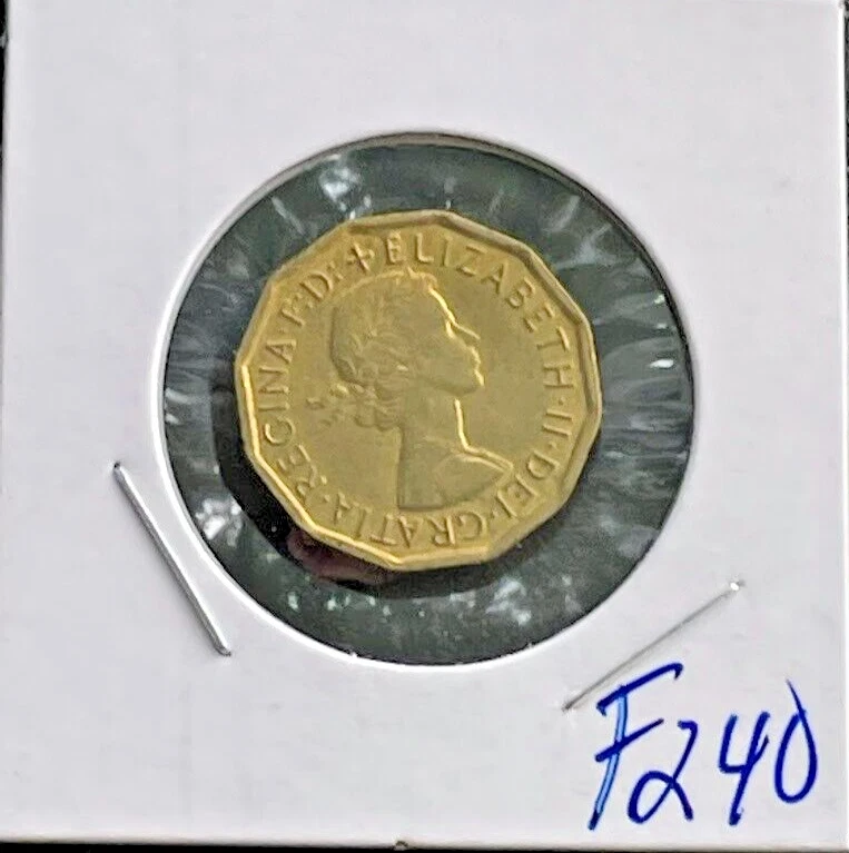 1963 Great Britain Coin 3 Pence KM# 900 Europe THREEPENCE Collectible old Coins - Image 3 of 3