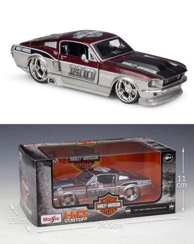 MAISTO 1:24 1967 Ford Mustang GT HD Alloy Diecast Vehicle Car MODEL TOY Gift - Picture 1 of 12