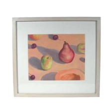 Judy Pederson Still Life Painting Fruit Framed Signed 17.25 x 15  inch Landscape