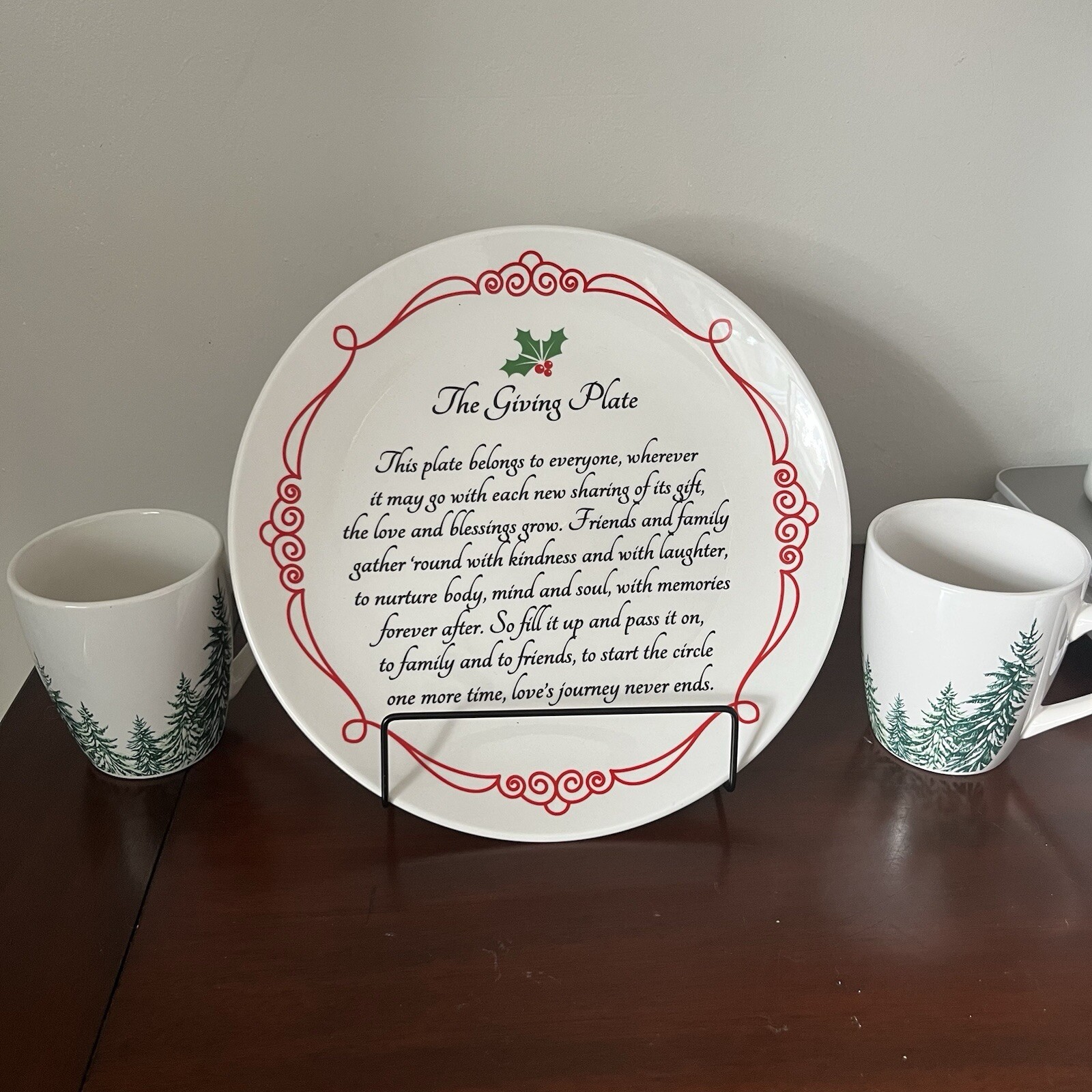 Global Design Connections “The Giving Plate” & 2 Mugs