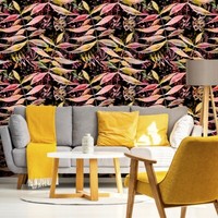 10M Vlies Tapeten Rollen Wohnzimmer Pflanzen BläTter Exotisch Aquarell Xxl 3826