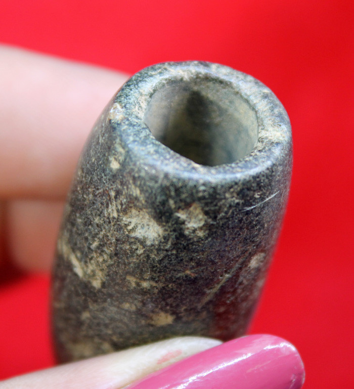 Tube Type Bannerstone Authentic Prehistoric Arrowhead Artifact Native