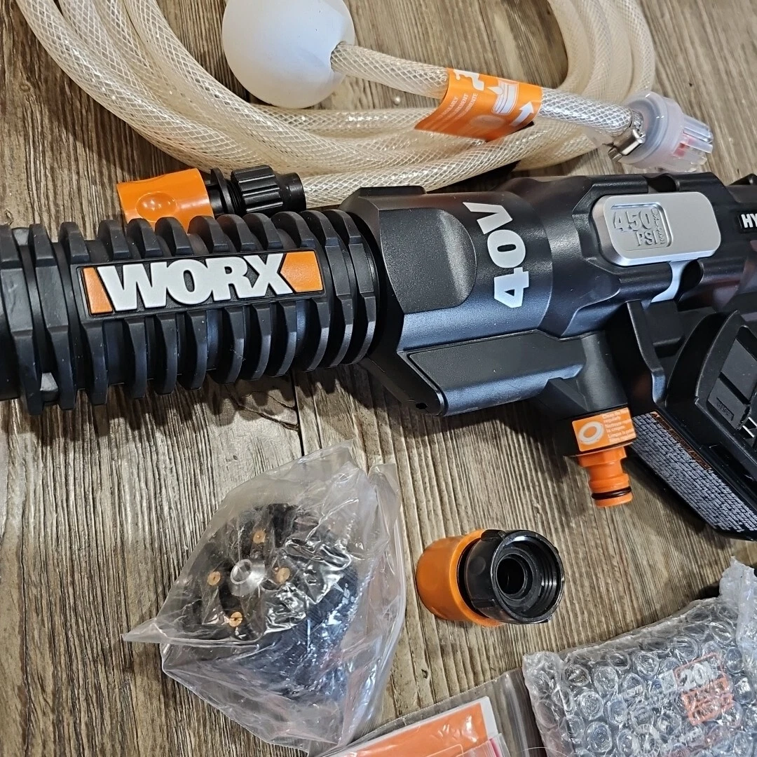 NIB Worx HydroShot WG644 450PSI 40V Power Washer WA4070 Household Cleaning Kit