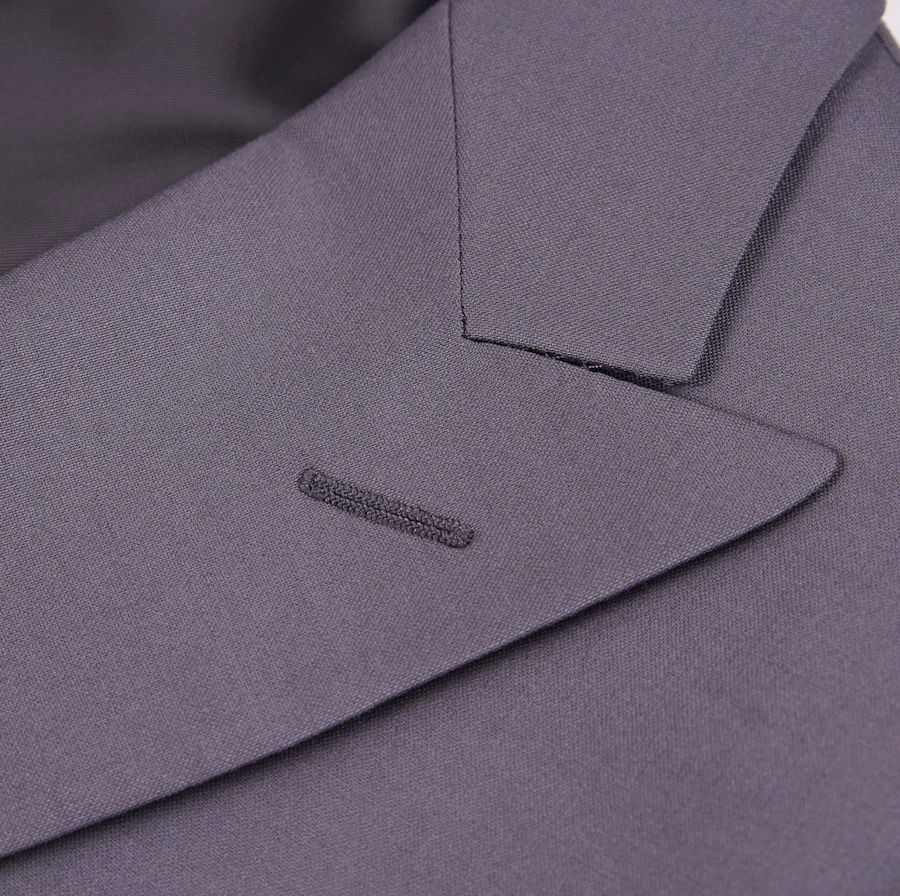 NUEVO CON ETIQUETAS $1375 LUBIAM (L.B.M. 1911) Traje de esmoquin de lana gris con solapa de pico de un botón 36 R Foto 4 de 4