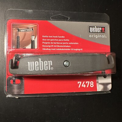 WEBER Original Charcoal Kettle Grill Tool Handle Hanger W/ Hook 7478 New Sealed
