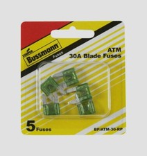 5pk Bussmann Buss 30A BLADE FUSE BP/ATM-30-RP 30 Amp Mini Automotive Car Truck