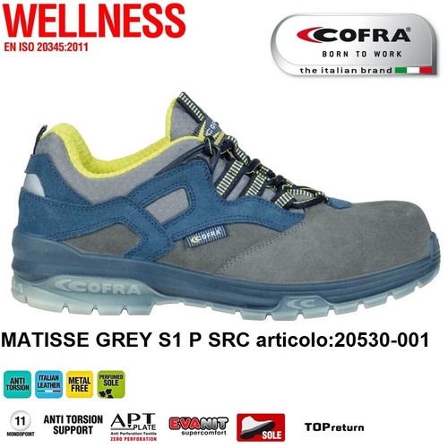 Chaussure sécurité homme Cofra Matisse Grey S1P SRC - 47 (EU