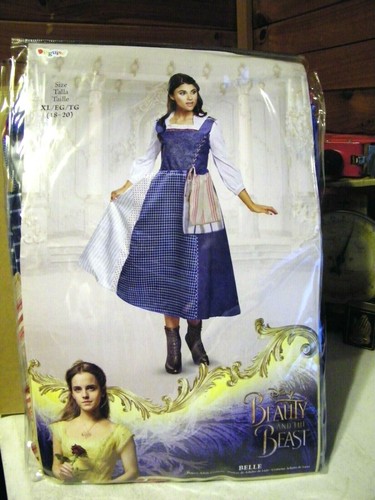 NUOVO Disney La Bella E La Bestia BELLE Costume Cameriera Deluxe adulto XL  18-20 | eBay