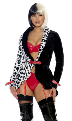 SALE Sexy Forplay Cruel Mood Cruella DeVil 3pc Costume 553200