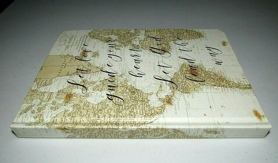 SARA ZIEVE MILLER OLD WORLD MAP "LET LOVE GUIDE YOUR HEART" HARDCOVER JOURNAL - Image 2 of 4