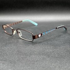 Hello Kitty HK230 Girl's Eyeglasses Frame Brown Blue Flex 49-17-135 Used