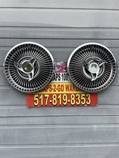 1957 Ford Cool Rat Rod Bullitt 3 Bar Spinner 2 Hubcaps Rare Oem Custom 14 Retro