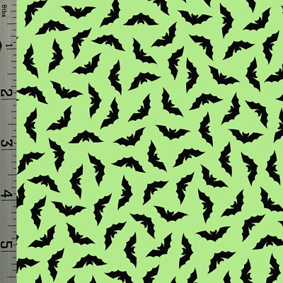 Hometown Halloween Green Bat Maywood Cotton Fabric Kim Christopherson ...