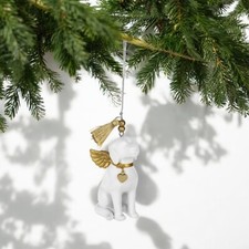 Dog Angel Ornament Figurine Christmas Tree Decor, Pet Memorial Sympathy Gift