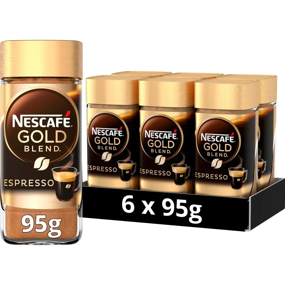 Nescafe Gold Blend Espresso Instant Rich Crema Coffee 95g Pack of