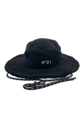 NEW ERA x N21 (numero ventuno) Men's Medium Polyester Black Solid Hat (n21xne-aw