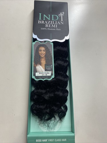 Tejido de cabello Remi INDI BRAZILIAN_DIVA RIZO_14”_#1B - Imagen 1 de 3