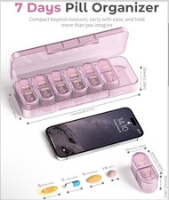 7-Day Pill Organizer, 2 Times Daily, for Travel, Vitamins, Supplements