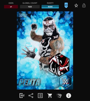 DIGITAL Topps WWE Slam 25 COLOR SPLASH Blue Motion Relic - PENTA