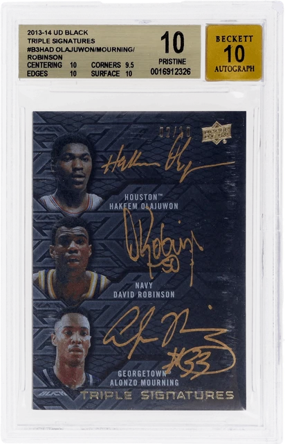 2013 Hakeem Olajuwon/Alonzo Mourning/David Robinson /10 BGS 10/10