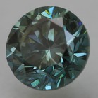 Cert 0.50 Carat Vivid Blue VVS2 Round Brilliant Natural Enhanced Diamond 4.9mm — photo 2
