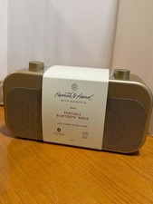 Portable Brass Colored AM/FM Bluetooth Radio - Hearth  Hand with Magnolia