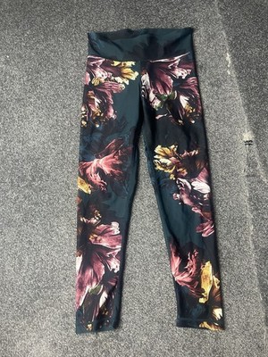 Dharma Bums Nightfall Leggings Womens Medium Green High Waist 7/8 Tight Ladies