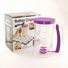Pancake Batter Dispenser with Squeeze Handle - 4-Cup Measuring 1 Park Purple 
