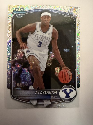 #ad #ad 2025 26 Bowman Chrome AJ Dybantsa 1st Speckle Refractor 299 BCP 1 #1 NBA Pick $169.99