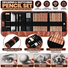 29PCS Professional Drawing Artist Kit Set Pencils And Sketch Charcoal Art Tools
