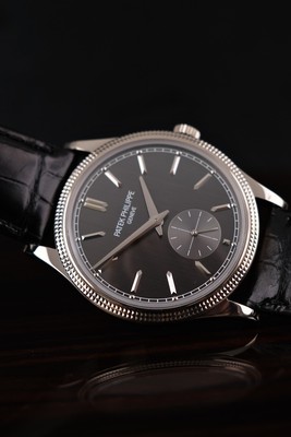 Patek Philippe Calatrava 6119G-001  Papers + Box Grey Dial, White Gold, Clous