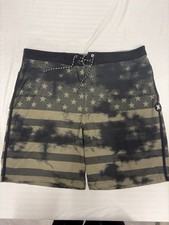 Hurley Men's Phantom Patriot Cheers 20" Board Shorts, Black/Grey, Size 38