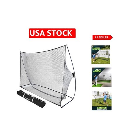 Quick Setup Golf Practice Net with Ball Return - 10x7 ft & 7x7 ft Choices