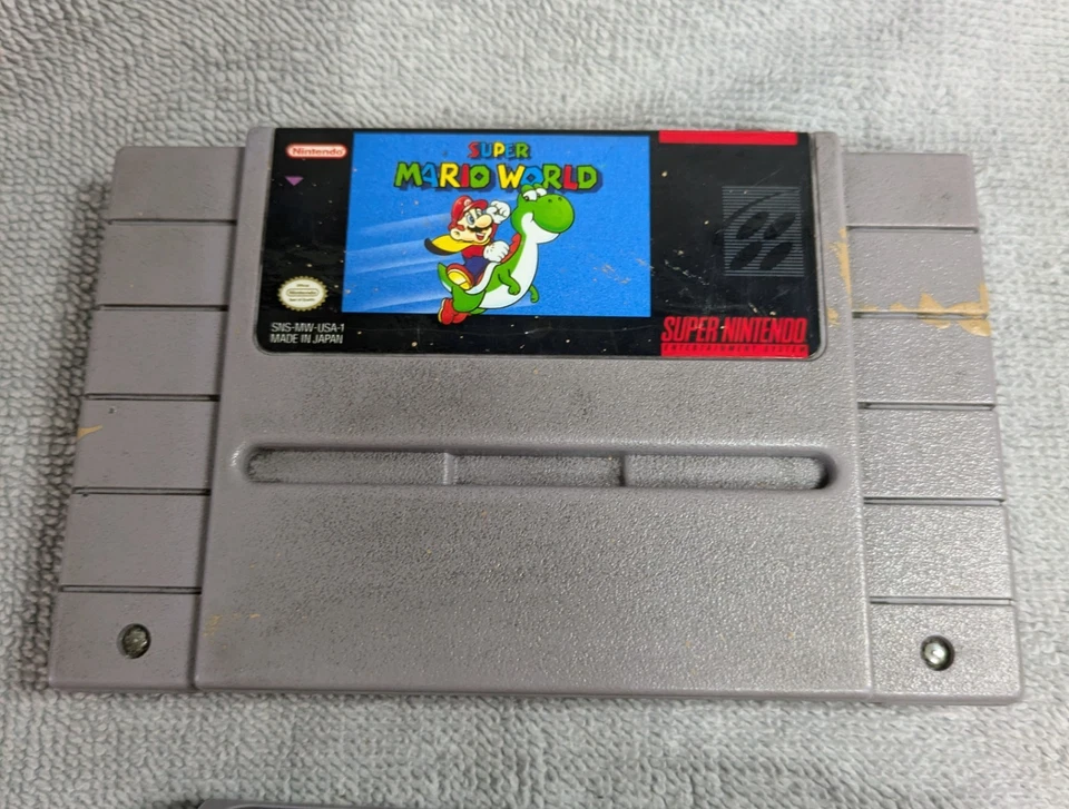 SNES Super Nintendo Super Mario World & Star Fox Games Tested & Working - Image 2 of 4