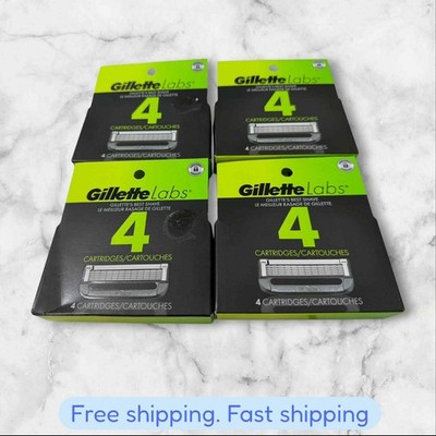 FOR 4 Gillette Labs Blade Refill Replacement 4 Cartridges Shaver Razor NEW SHIP