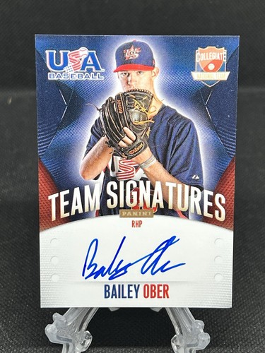 2014 Panini USA Baseball BAILEY OBER #22 Team Signatures Autograph /399 Twins - Picture 1 of 2