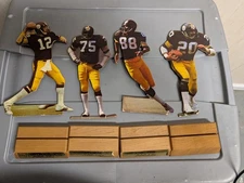 Pittsburgh Steelers 4pc set cardboard cutout standups Swann/Greene/Bradshaw