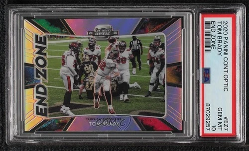 2020 Panini Contenders Optic End Zone Tom Brady #EZ7 PSA 10 GEM MT 8uc