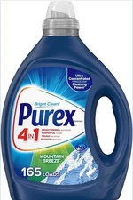 Purex 4-in-1 Laundry Detergent Liquid, Mountain Breeze, 82.5 oz, 165 loads 