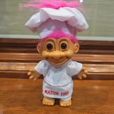 Vintage Russ Troll Master Chef Pink Hair New In Original Packaging 
