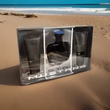 Ford Mustang Black For Men Gift Set 3 Pc Cologne Aftershave & Hair &  Body Wash.