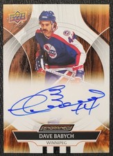 2024-25 Upper Deck Engrained Icons Dave Babych Auto CA-DY Winnipeg Jets