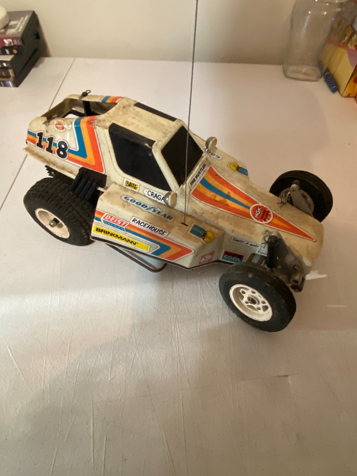 🔥 Vintage LaTrax Hustler 118 RC Buggy 1980s w/ Transmitter Rare As Is Collectib