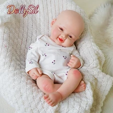 17.3 Inch Handmade Sleeping Baby Girl Full Body Waterproof Soft Silicone Newborn