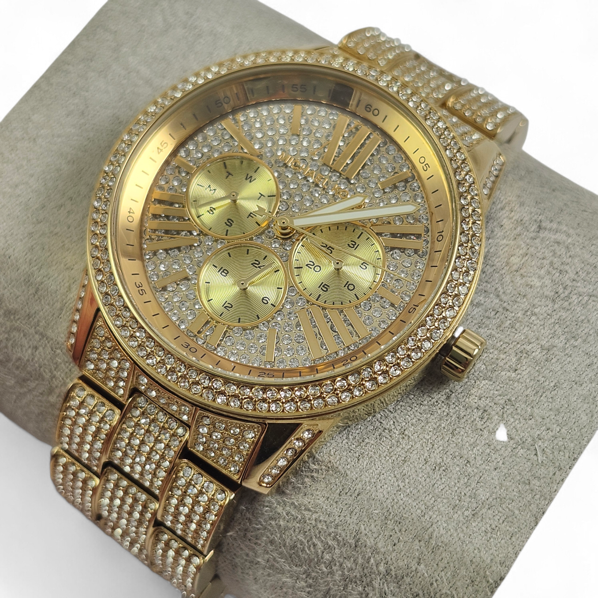 Michael Kors MK-6789 Gold-Tone Stainless Steel Stone Wrist Watch