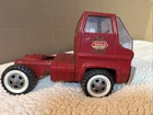 Tonka Red White Truck Cab Pressed Steel Vintage Diecast Vehicle Toy