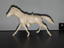 Marx 54mm Cavalry Horse in Tan Plastic. Fort Apache